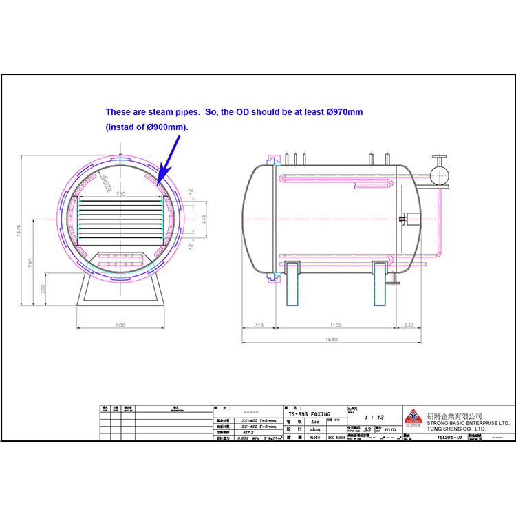 TS-993-2 Vulcanizing Tank for Foxing  Foxing Autoclave vulcanizing tank